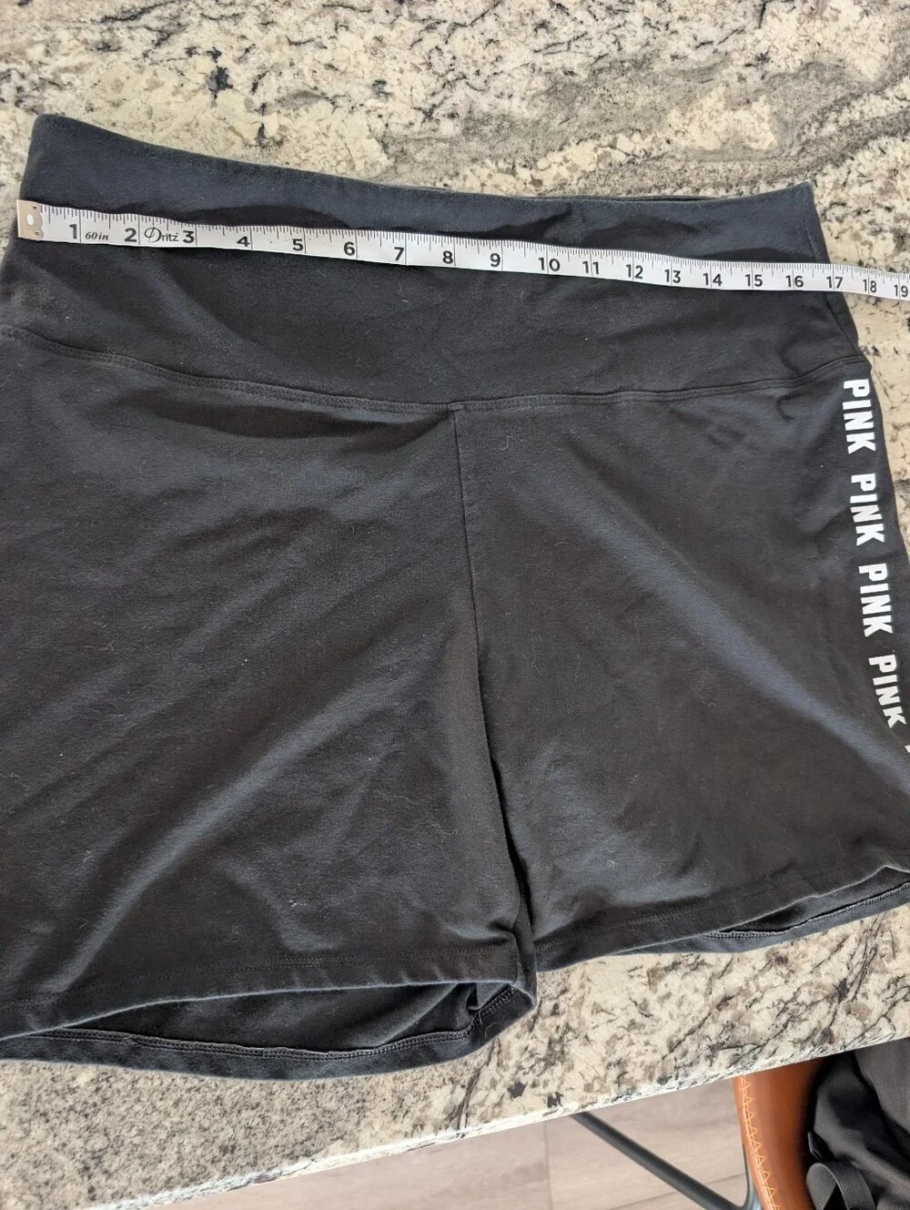 PINK Victoria's Secret Black Side-Logo Bike Shorts